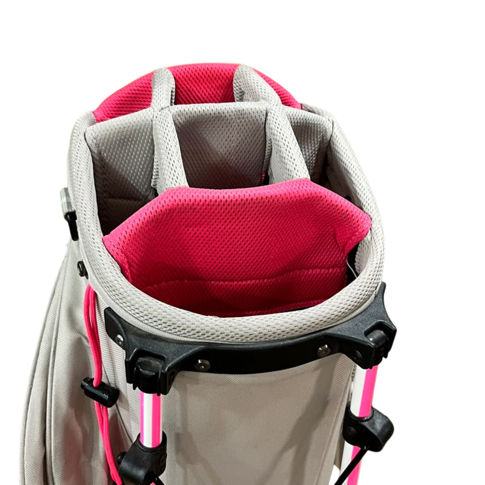 Nike Xtreme Sport IV Women's 8-Way Stand Golf Bag Dual Strap Gray/Pink Rain Hood - Picture 6 of 15